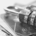 A close-up of a combination lock
