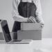 A person holding a box