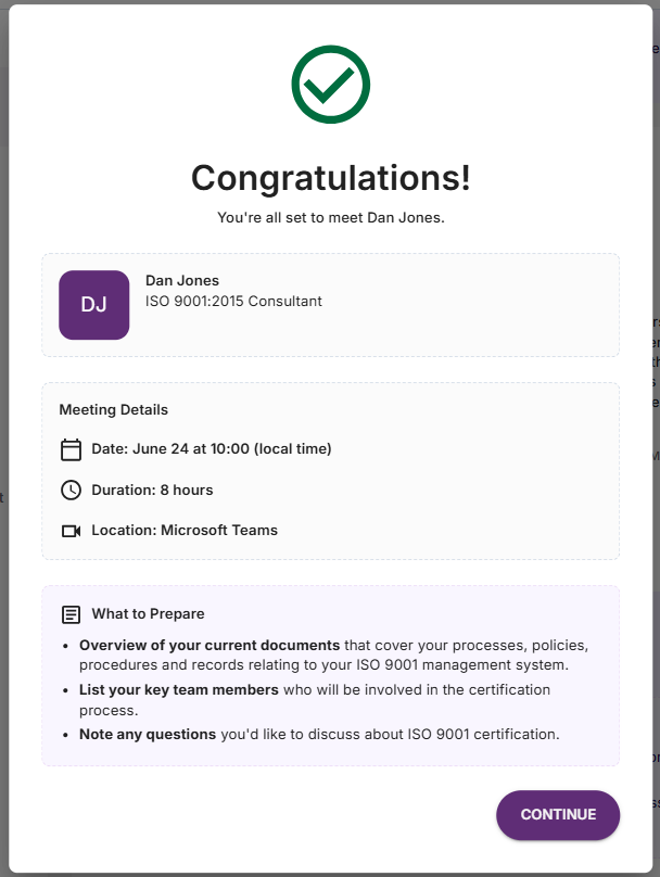 Reaching ISO certification, celebrated in the myWorkNest Compliance platform